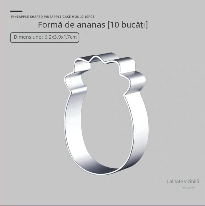 Formă din aliaj de aluminiu pentru prăjitura cu ananas – matrițe DIY 3D pentru fursecuri și mousse