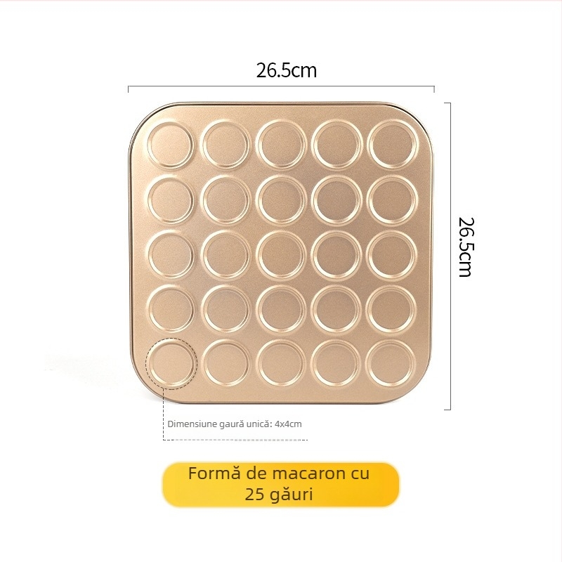 Formă pentru biscuiți Gu Yi Macarons – oțel-carbon, rotundă, 30 bucăți