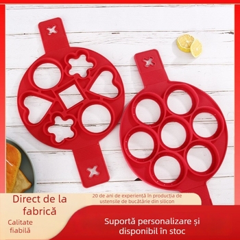 Formă din silicon pentru omletă cu șapte găuri – unealtă de bucătărie de acasă, multi-funcțională pentru coacere DIY