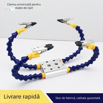 Suport de sudură pentru stația de lipit – braț din aliaj de aluminiu pentru accesorii pentru modele de avioane și unealtă universală de întreținere a plăcilor de circuite