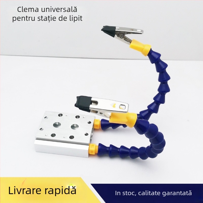 Suport de sudură pentru stația de lipit – braț din aliaj de aluminiu pentru accesorii pentru modele de avioane și unealtă universală de întreținere a plăcilor de circuite