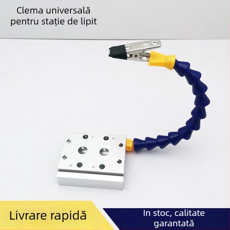 Suport de sudură pentru stația de lipit – braț din aliaj de aluminiu pentru accesorii pentru modele de avioane și unealtă universală de întreținere a plăcilor de circuite