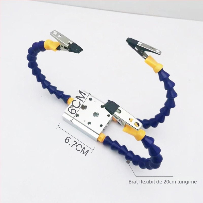 Suport de sudură pentru stația de lipit – braț din aliaj de aluminiu pentru accesorii pentru modele de avioane și unealtă universală de întreținere a plăcilor de circuite