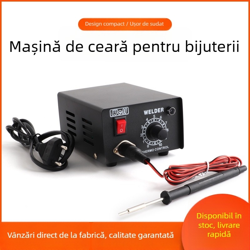 Mașină mini de sudură a cerii pentru bijuterii, cu temperatură de sudură reglabilă și funcționare cu pedala — Brand: Win Win; Tensiune de intrare: Altă; Formă de alimentare: Altă; Dimensiune totală: Altă.