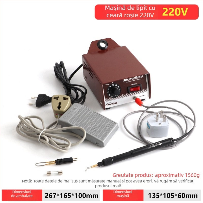 Mașină mini de sudură a cerii pentru bijuterii, cu temperatură de sudură reglabilă și funcționare cu pedala — Brand: Win Win; Tensiune de intrare: Altă; Formă de alimentare: Altă; Dimensiune totală: Altă.