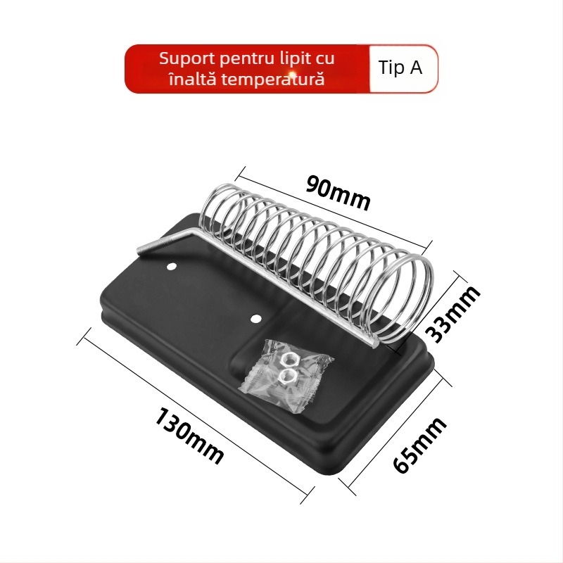 Suport metalic pentru fier de lipit cu gaură Ø33 mm și canelură de 85 mm – Mingmen Welder