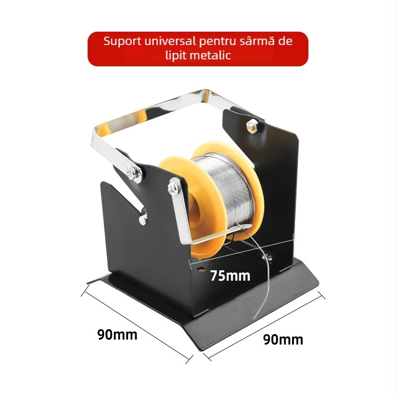 Suport metalic pentru fier de lipit cu gaură Ø33 mm și canelură de 85 mm – Mingmen Welder