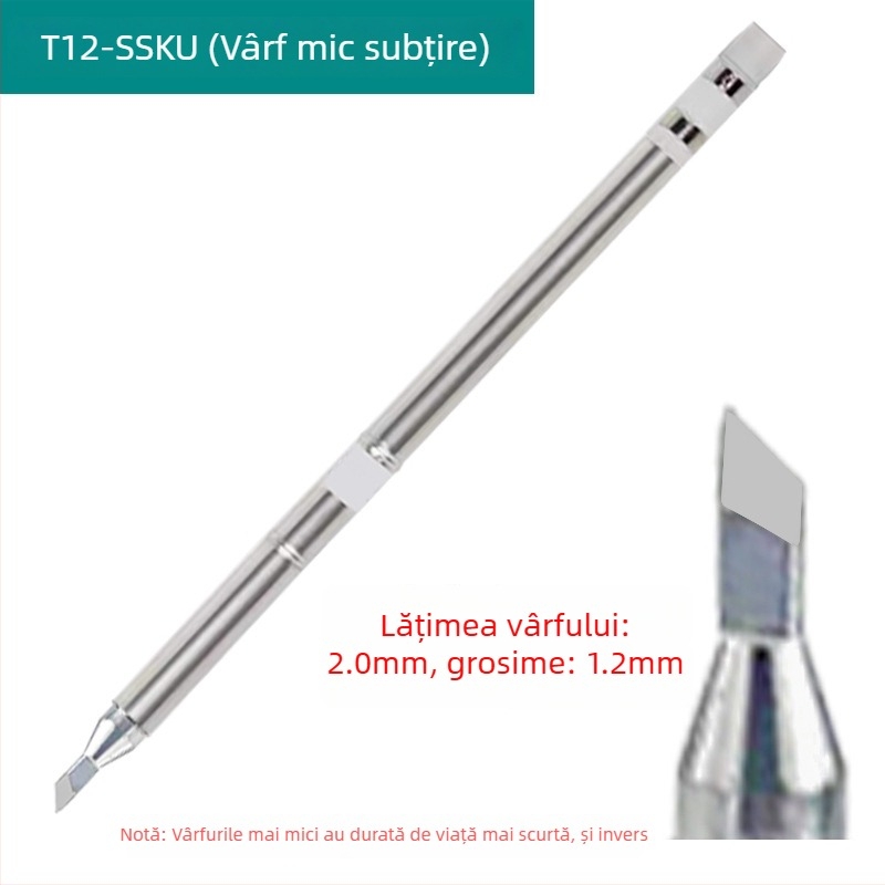 Vârf de cuțit T12 pentru stația de lipit FX-951/T12-A X — vârf subțire pentru repararea telefoanelor mobile