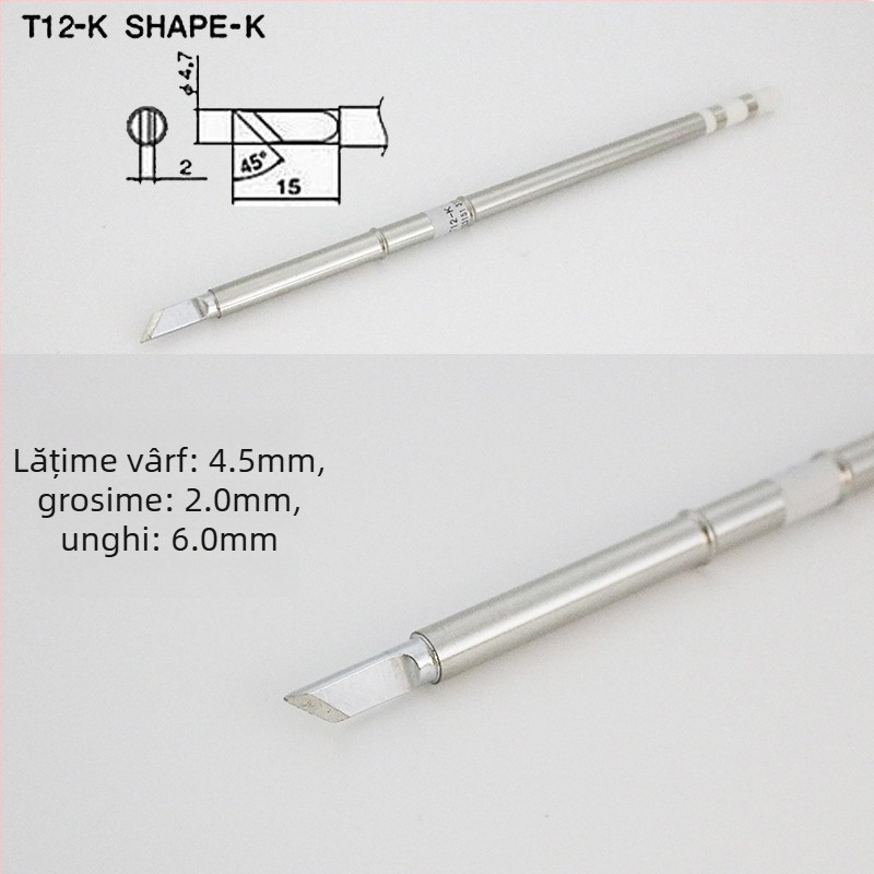 Vârf de cuțit T12 pentru stația de lipit FX-951/T12-A X — vârf subțire pentru repararea telefoanelor mobile