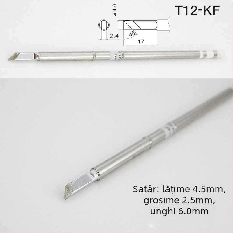 Vârf de cuțit T12 pentru stația de lipit FX-951/T12-A X — vârf subțire pentru repararea telefoanelor mobile