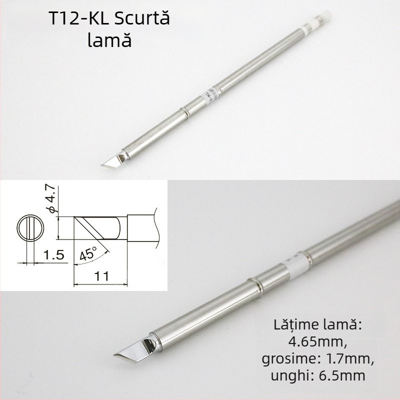 Vârf de cuțit T12 pentru stația de lipit FX-951/T12-A X — vârf subțire pentru repararea telefoanelor mobile