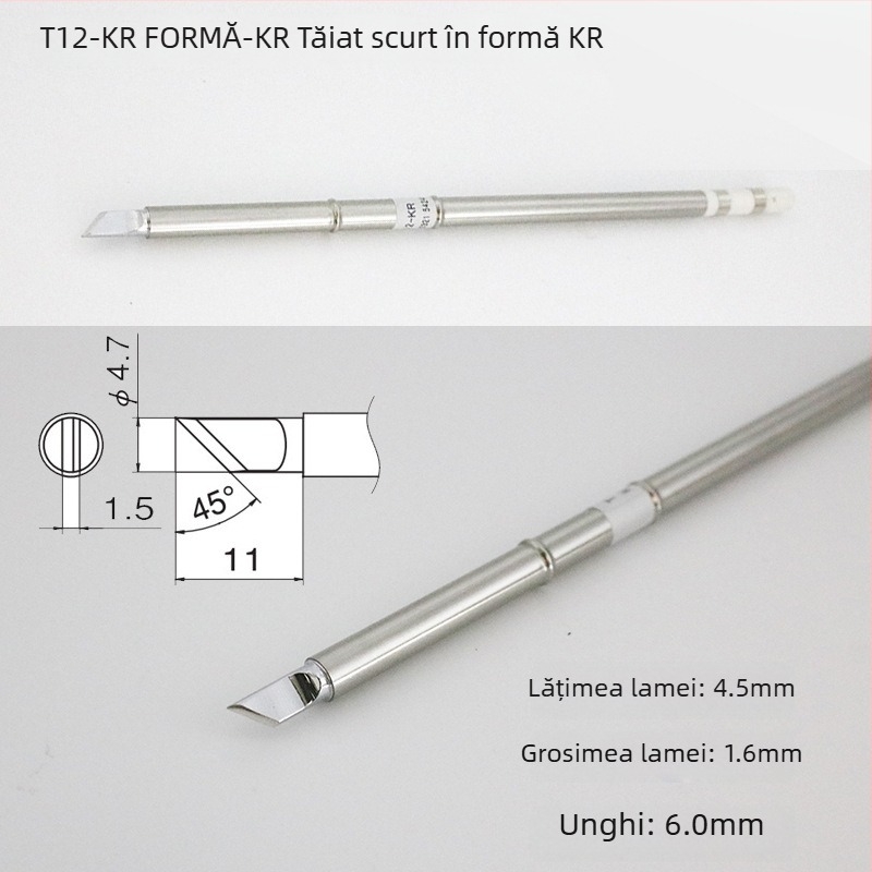 Vârf de cuțit T12 pentru stația de lipit FX-951/T12-A X — vârf subțire pentru repararea telefoanelor mobile