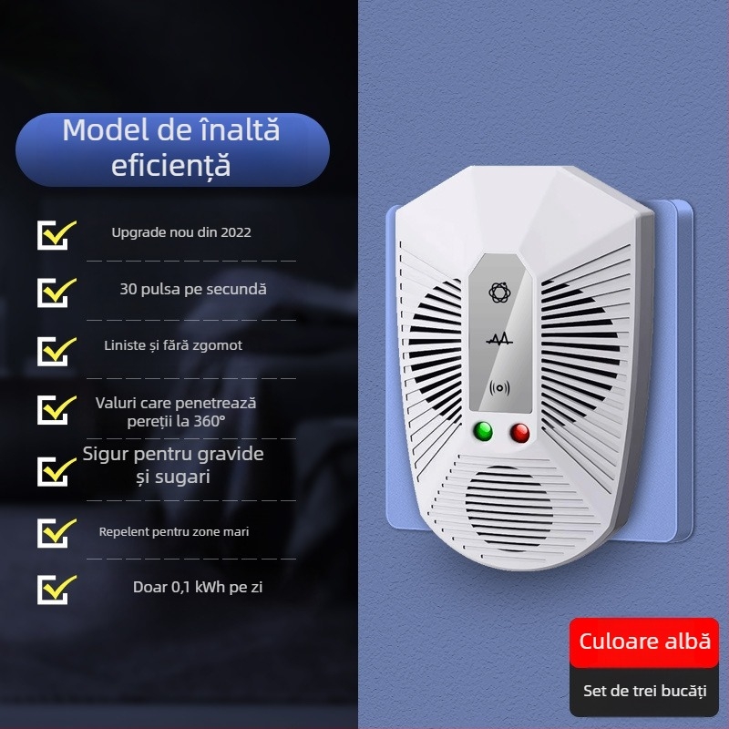 Dispozitiv ultrasonic pentru repulsia rozătoarelor, utilizare casnică, dispozitiv electronic de înaltă putere, model 818ML, 220V