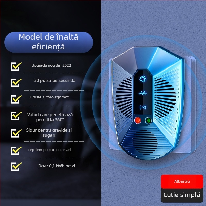 Dispozitiv ultrasonic pentru repulsia rozătoarelor, utilizare casnică, dispozitiv electronic de înaltă putere, model 818ML, 220V