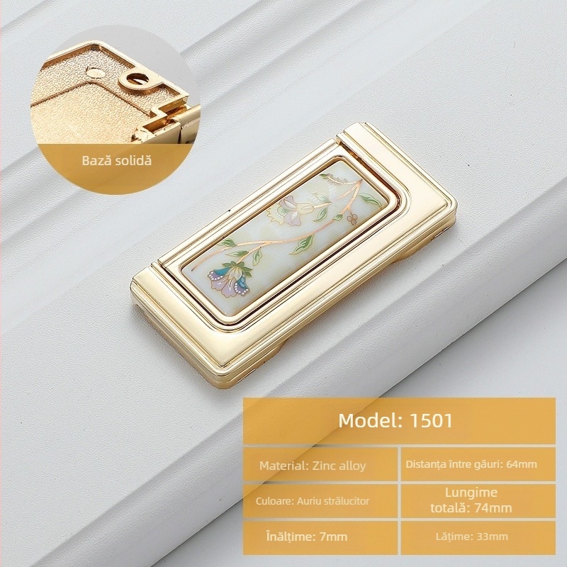 Mâner pentru ușă de garderobă/dulap, aliaj de zinc, finisaj electropolizat, montaj cu distanța dintre găuri reglabilă, modele 1098, 1033, 1811, 1108, 1015, 1501