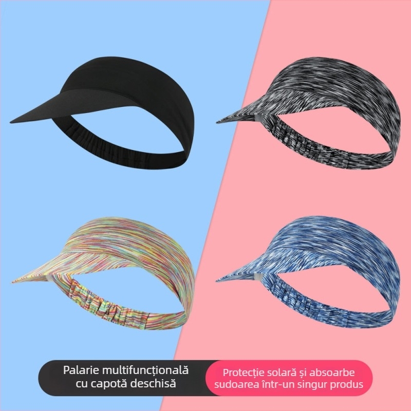 Șapcă de alergare pentru exterior – uscare rapidă, protecție solară, poliester respirabil, unisex, model cu dungi