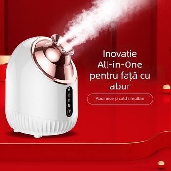 Dispozitiv de hidratare facial pentru acasă cu spray nano, spray cald/rece, treapta 1, timp ceață 61–120 s, fără baterie