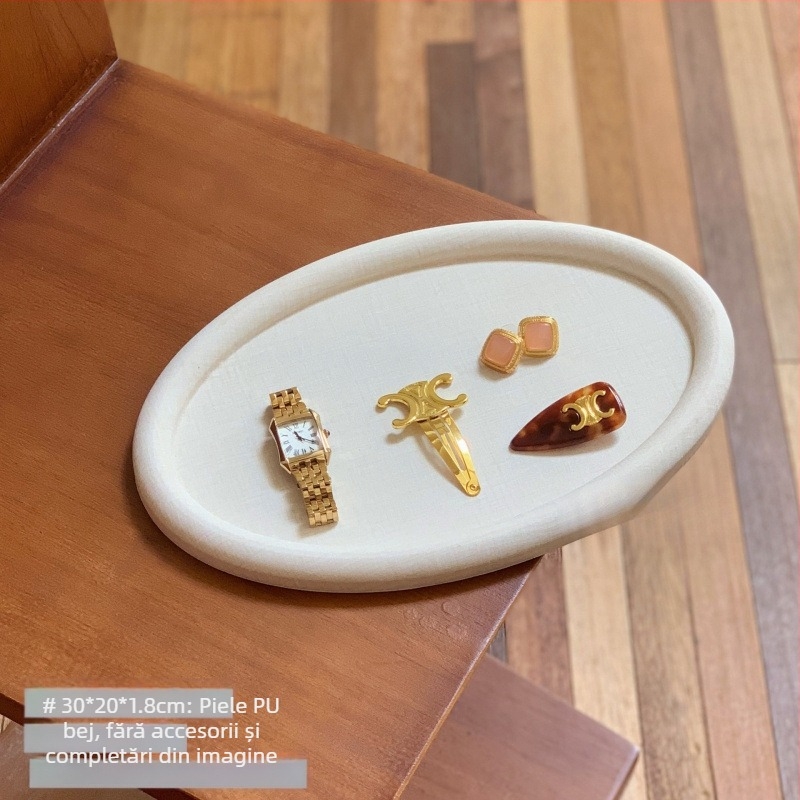 Xinxin Stand de afișaj pentru bijuterii – platou pentru inele, coliere și cercei, un nivel, stil artistic, primăvara 2023 (cod Qh6iiamc)