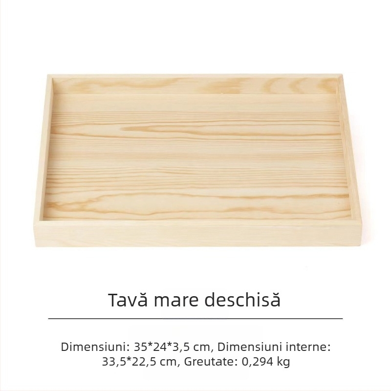Tavă de afișaj din lemn de pin cu 12 compartimente, un singur nivel, design minimalist de înaltă calitate