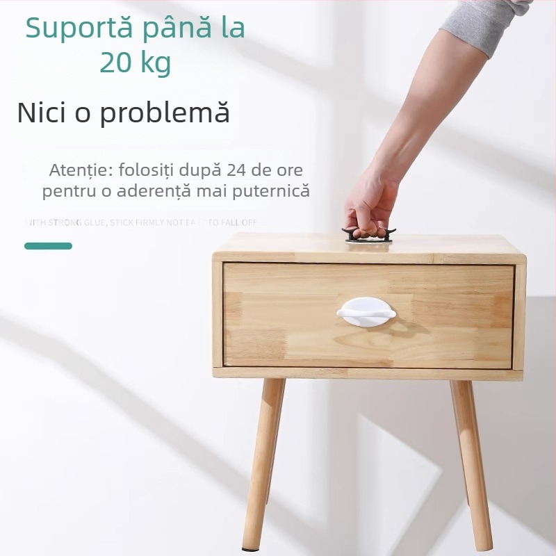 Mâner pentru sertare și uși de mobilier — ABS plastic, montaj fără găuri, stil modern minimalist, pentru sertare, uși și alte piese de mobilier