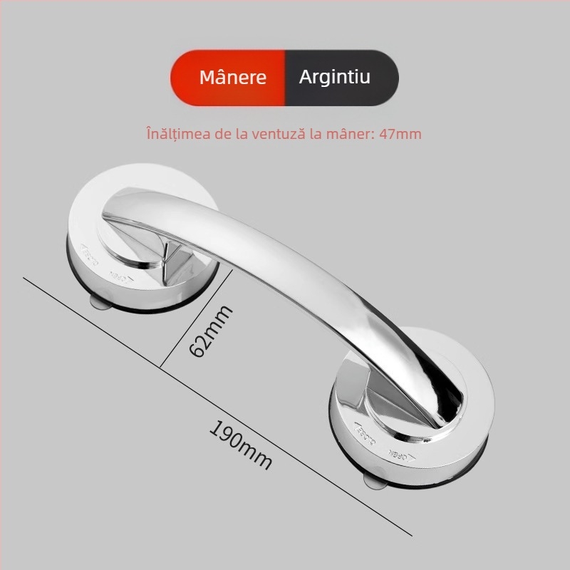 Mâner pentru sertare și uși de mobilier — ABS plastic, montaj fără găuri, stil modern minimalist, pentru sertare, uși și alte piese de mobilier