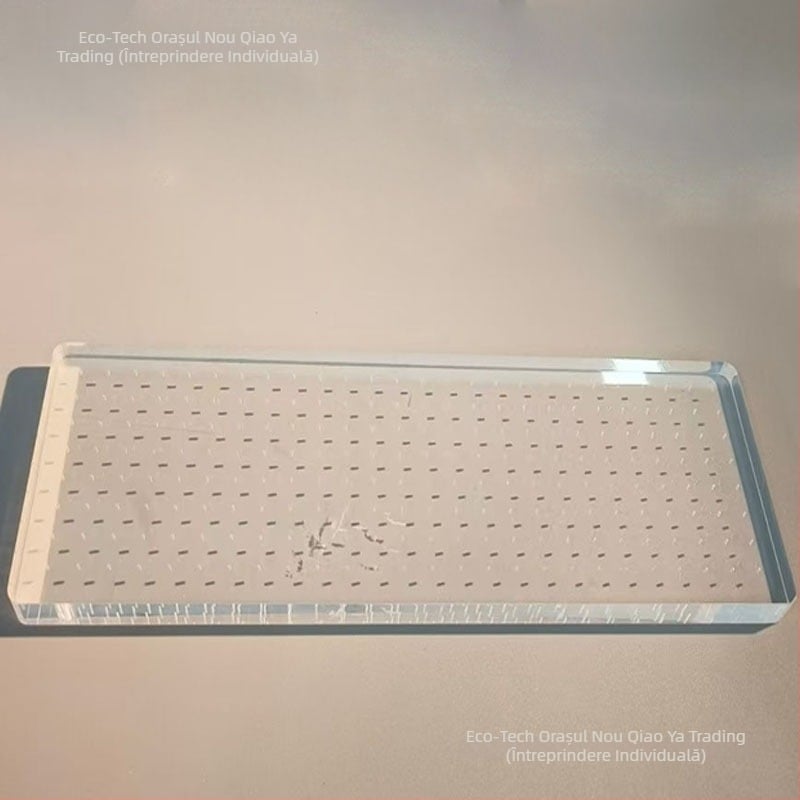 Panou perforat din acrilic cu suport din aliaj de titan pentru cercei, studuri pentru buze și inele ombilicale, display transparent pe masă, primăvară 2025