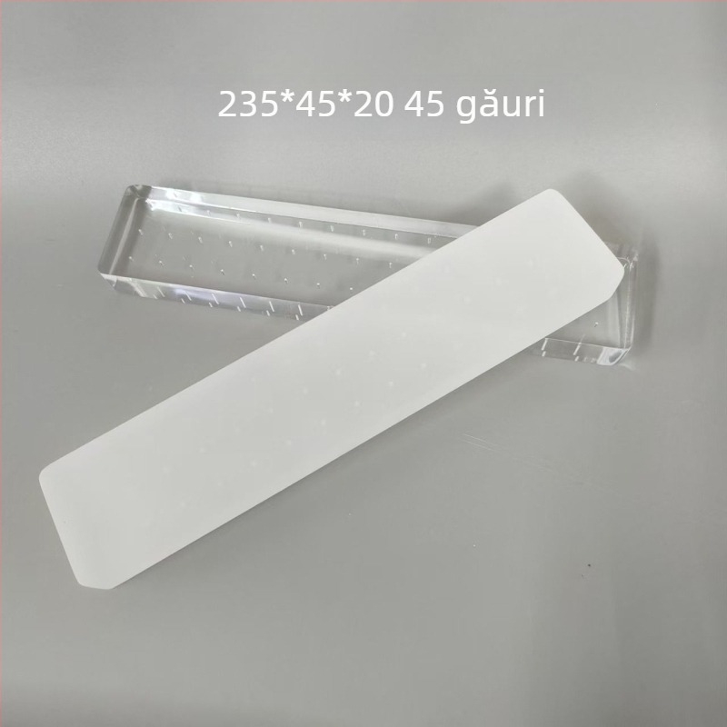 Panou perforat din acrilic cu suport din aliaj de titan pentru cercei, studuri pentru buze și inele ombilicale, display transparent pe masă, primăvară 2025