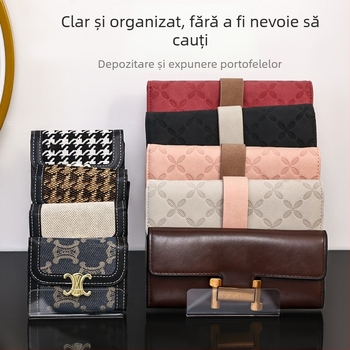 Raft pentru bijuterii din acril – suport de afișaj pentru portofele, design în stil scară, mai multe niveluri (1–7)