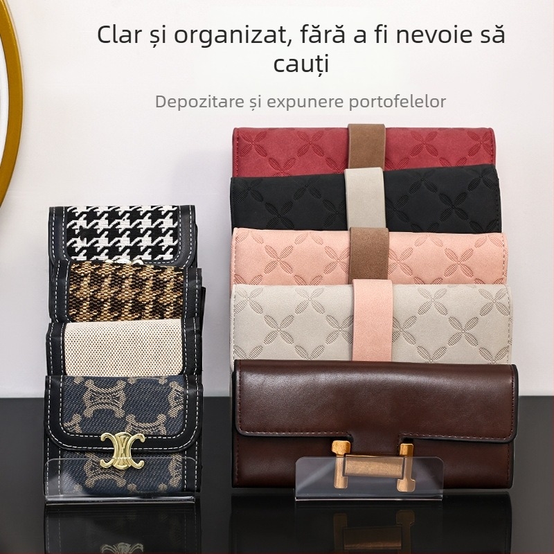 Raft pentru bijuterii din acril – suport de afișaj pentru portofele, design în stil scară, mai multe niveluri (1–7)