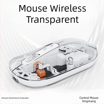 Mouse Bluetooth fără fir cu trei moduri, pentru desktop și laptop, 1600 DPI, 5 butoane, design ergonomic