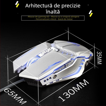 Beacon Wolf T9 Macro mouse optic cu fir, 6 butoane, USB, 4800 DPI