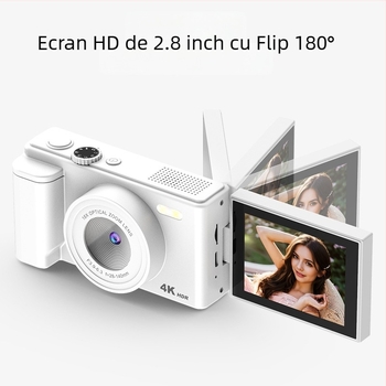 Cameră fără oglindă cu senzor CMOS, obiectiv periscop, ecran rotativ, rezoluție 1280x1024, stocare pe card TF