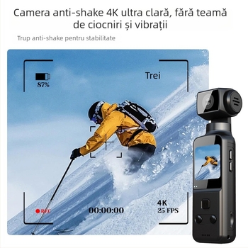 Cameră sport portabilă 4K cu rotație de 270°, stabilizare, card TF, model K1