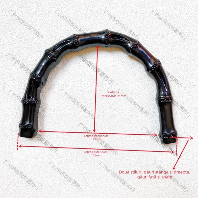 Mâner împletit pentru geantă din plastic, cu aspect bambus, DIY