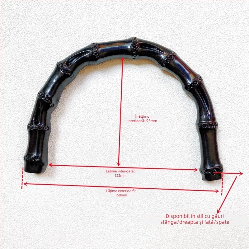 Mâner împletit pentru geantă din plastic, cu aspect bambus, DIY