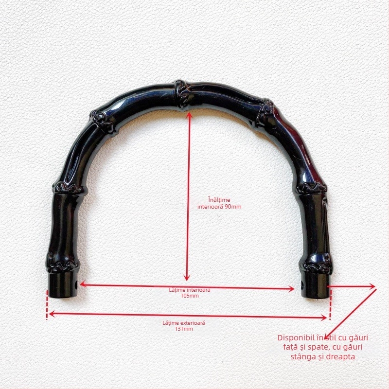 Mâner împletit pentru geantă din plastic, cu aspect bambus, DIY