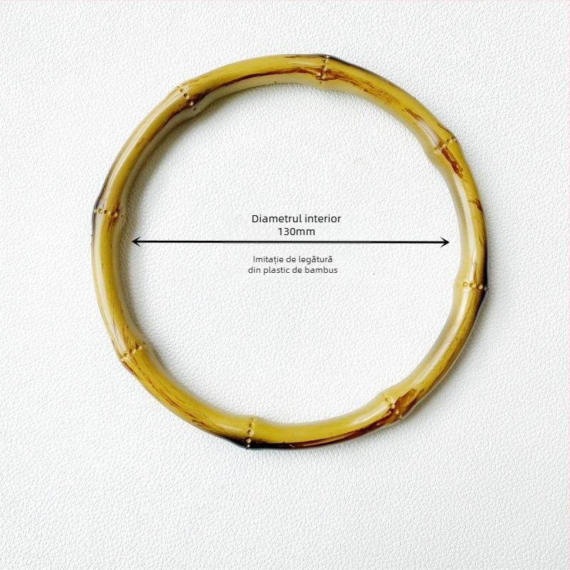 Mâner împletit pentru geantă din plastic, cu aspect bambus, DIY