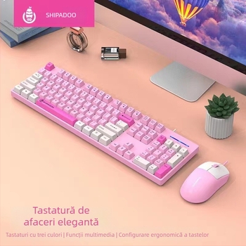 Set tastatură și mouse K600, Eighteen cycles, tastatură cu membrană 104 taste, USB cablat, corp ABS, cablu 1,5 m