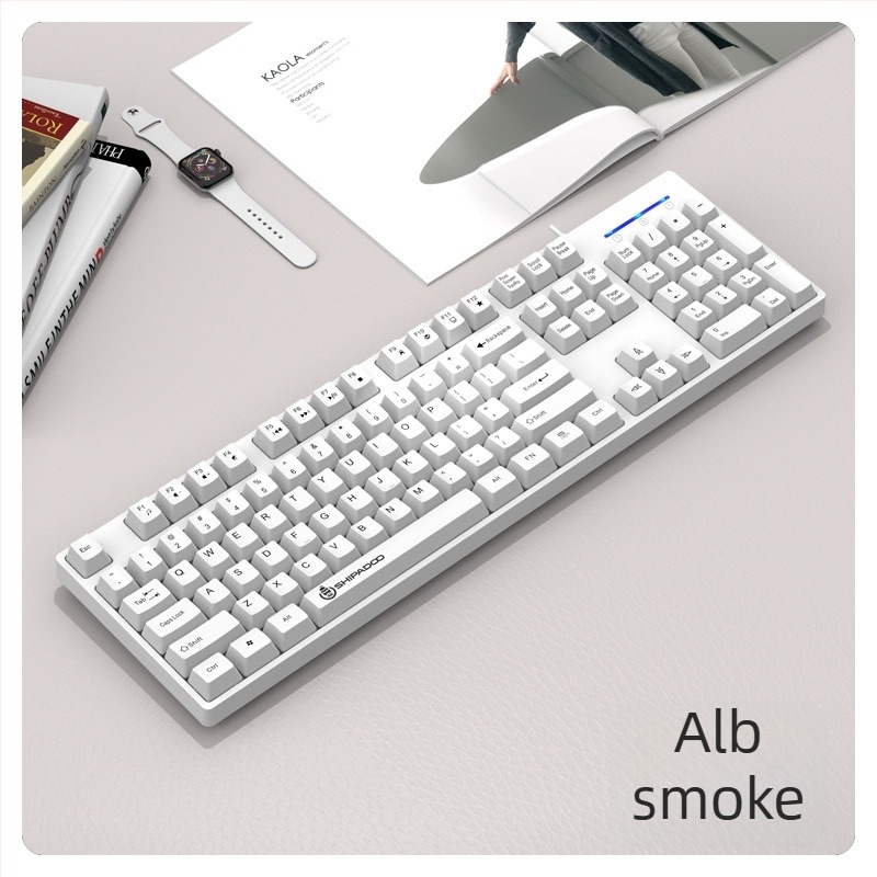 Set tastatură și mouse K600, Eighteen cycles, tastatură cu membrană 104 taste, USB cablat, corp ABS, cablu 1,5 m