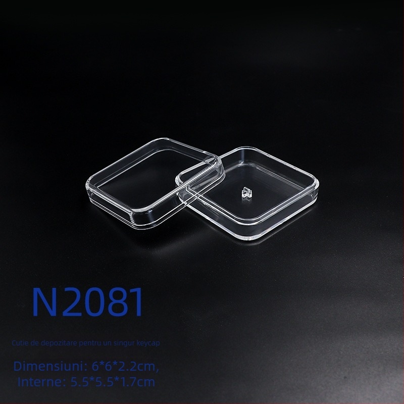 Tester de switchuri pentru tastatură, din PC cristal transparent, arbore mecanic verde, suport 4+ dispozitive și cutie personalizabilă pentru capacele de taste