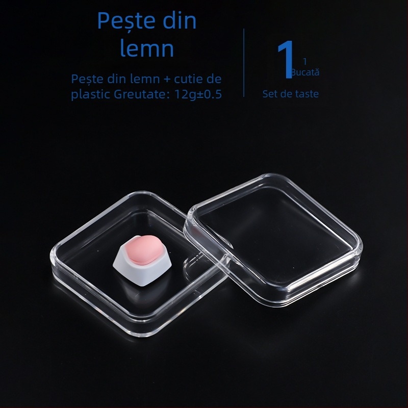 Tester de switchuri pentru tastatură, din PC cristal transparent, arbore mecanic verde, suport 4+ dispozitive și cutie personalizabilă pentru capacele de taste