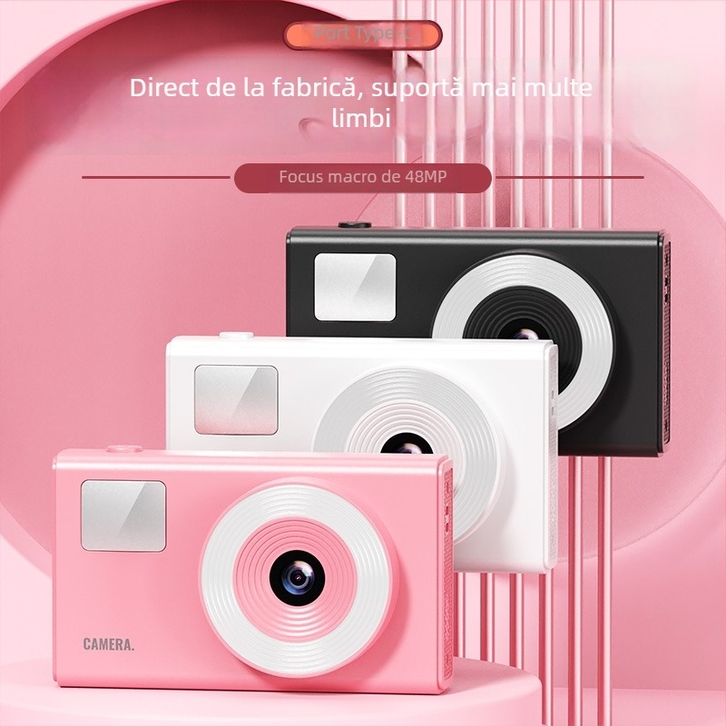 Cameră compactă X8 cu senzor CCD 1/3'', 24 MP+, zoom digital 8x, obiectiv periscop, ecran LCD de 2,4 inch