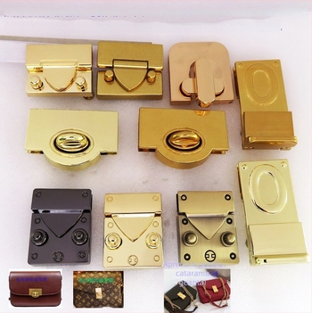 Shrimp button hardware metal pentru genți – încuietoare cu răsucire, inel lung pentru curea, pentru genți din piele naturală