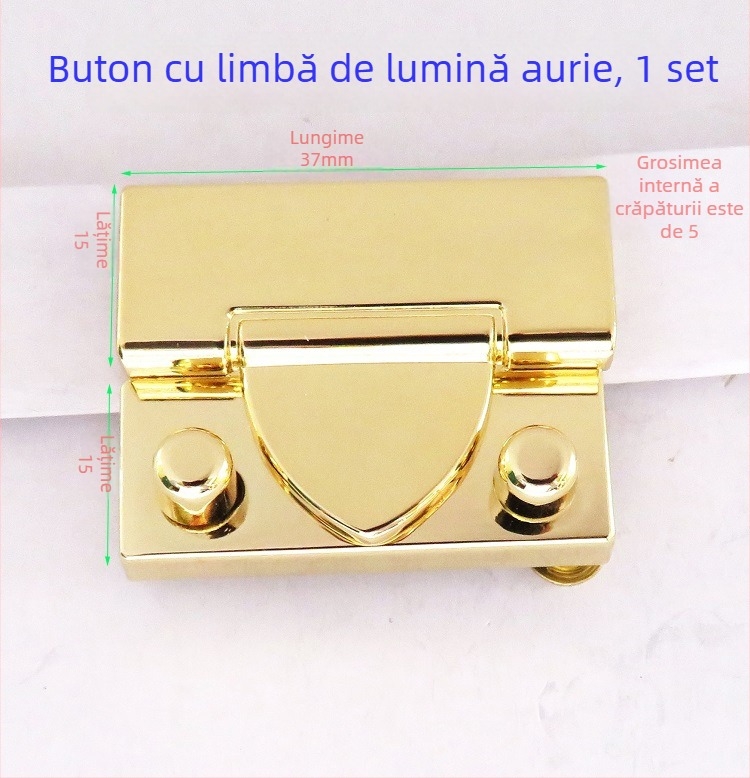 Shrimp button hardware metal pentru genți – încuietoare cu răsucire, inel lung pentru curea, pentru genți din piele naturală
