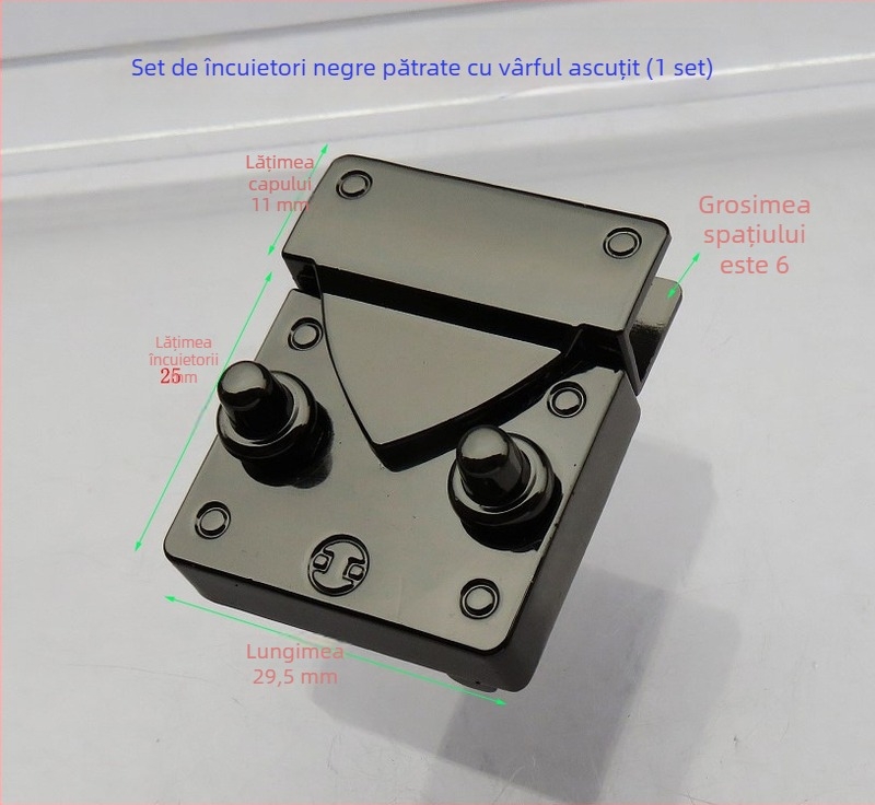 Shrimp button hardware metal pentru genți – încuietoare cu răsucire, inel lung pentru curea, pentru genți din piele naturală