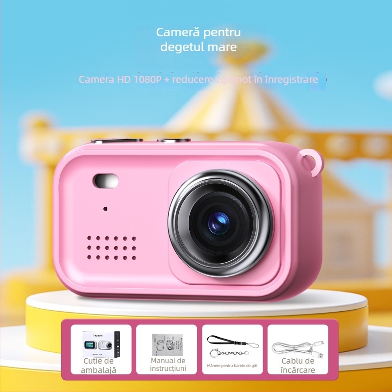 Camera de acțiune Y100 pentru fotografii și înregistrări video, stocare pe card TF, rezoluție 2MP, autonomie baterie 90 de minute, funcții: video, filtru, fotografiere