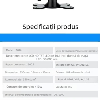 Monitor LCD HANFUJIE, Universal Model, Universal Screen Type, ecran de 10,1 inch