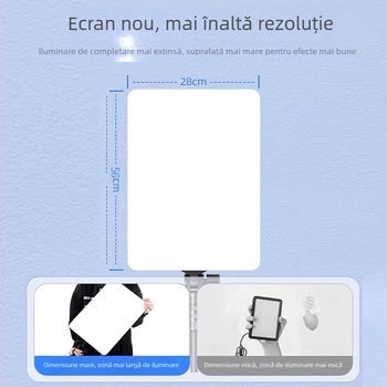 Lumină LED pentru streaming live RL-24, 80W, 220V, sursă LED, trei temperaturi de culoare
