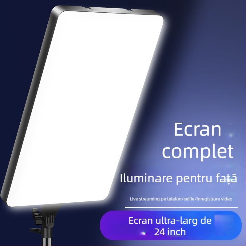 Lumină LED pentru streaming live RL-24, 80W, 220V, sursă LED, trei temperaturi de culoare