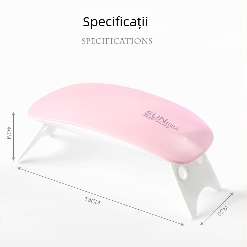 Lampă de uscare a unghiilor pentru gel, portabilă, set de cinci piese